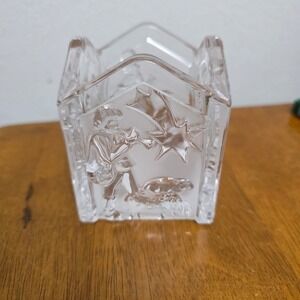 Mikasa Holy Lights Nativity Scene Votive Candle Holder XE121 610 Glass Christmas